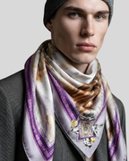 AMICI D’INFANZIA                        Carré in twill di pura seta