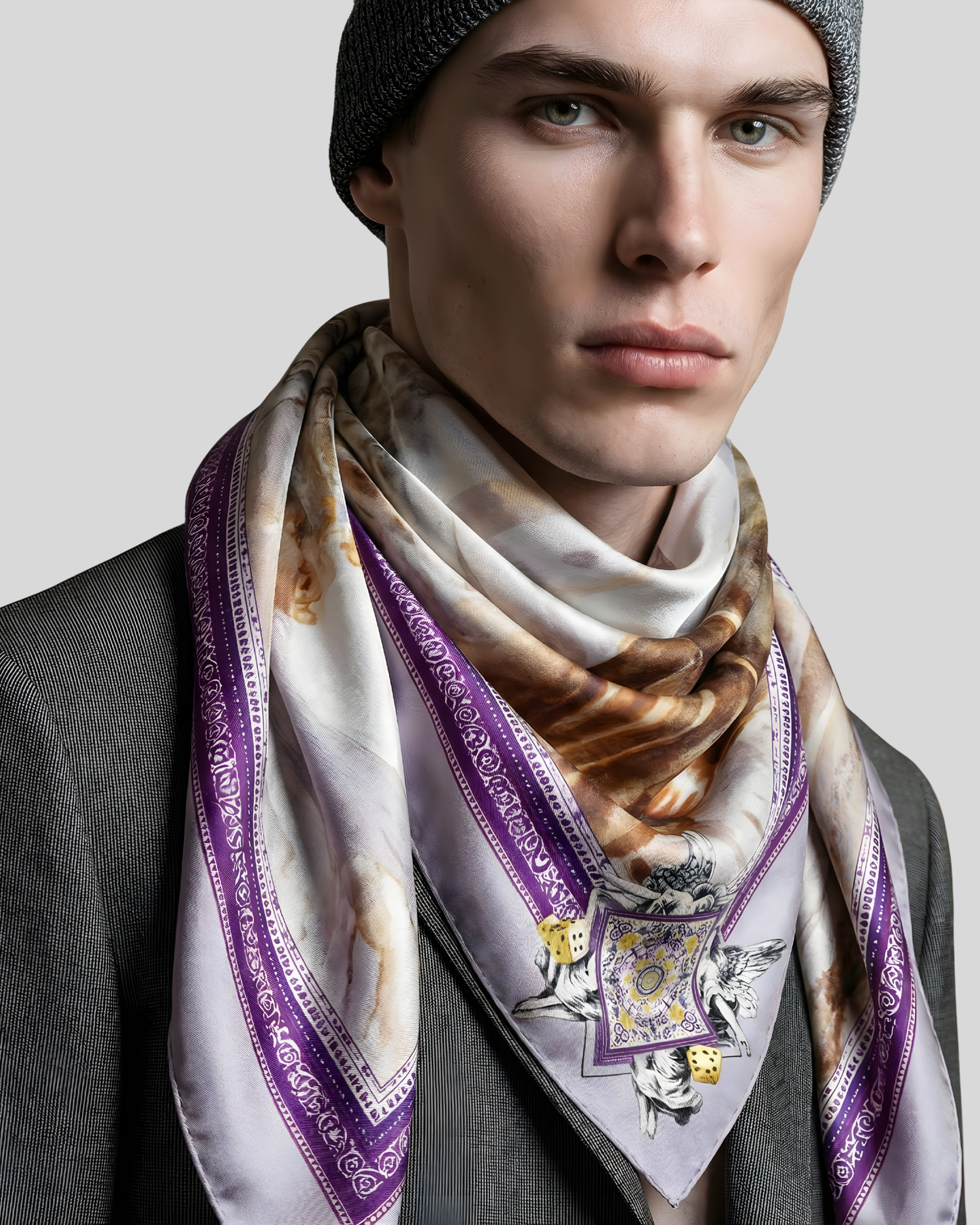 AMICI D’INFANZIA                        Carré in twill di pura seta