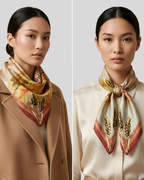 LA CERNITA DEL GRANO            Carré in twill di pura seta