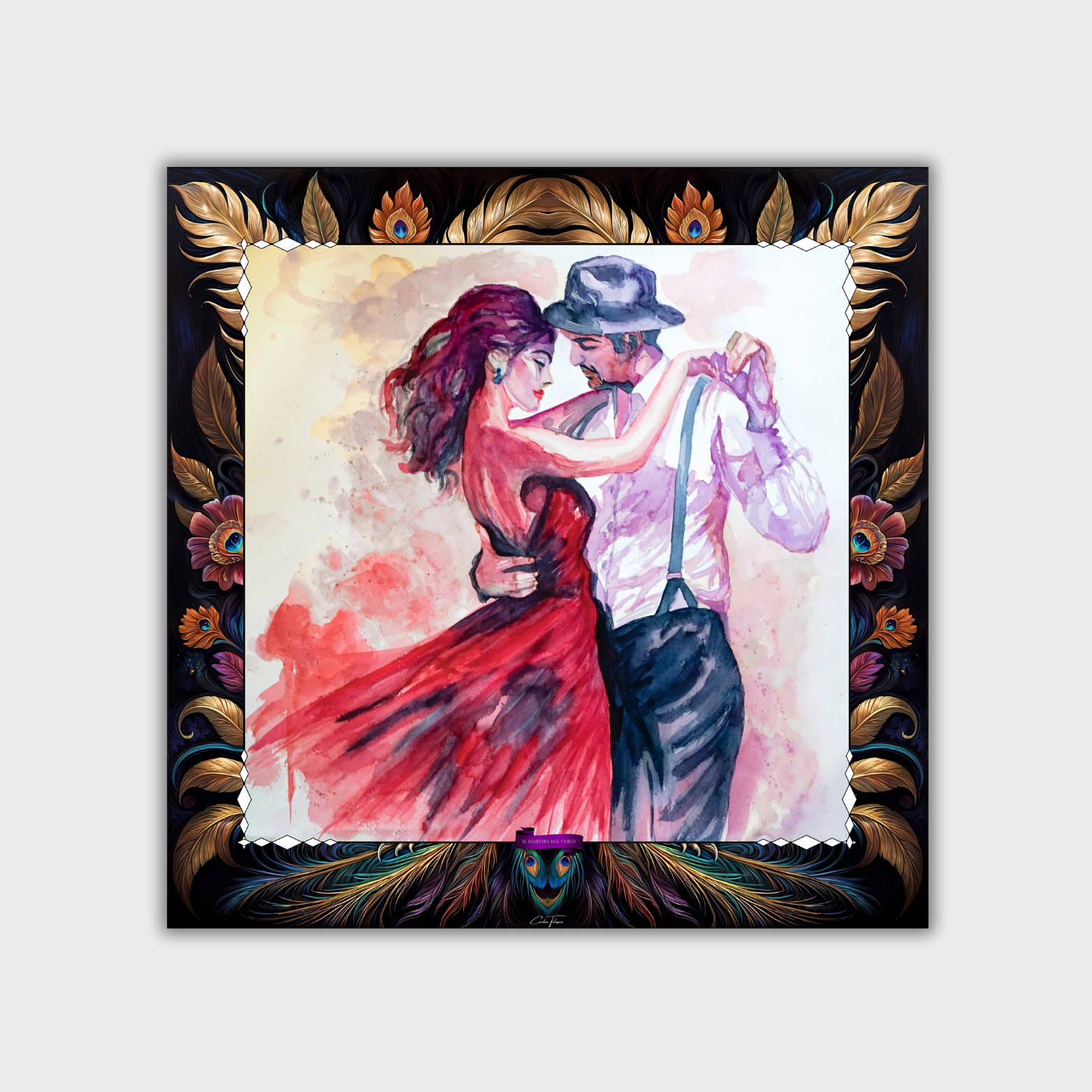 IL GIARDINO DEL TANGO Carré in twill di pura seta