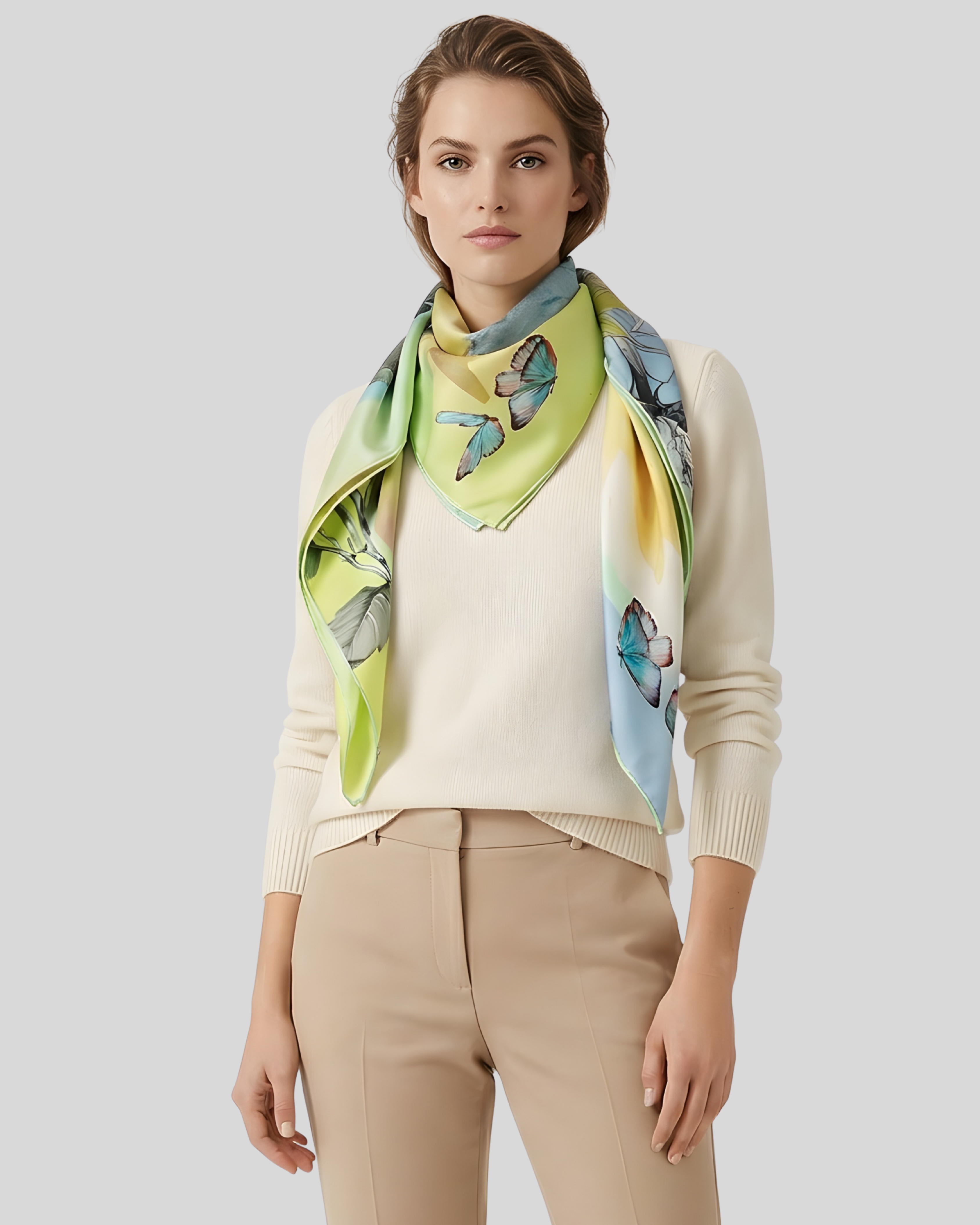 EPOCA URBANA                         Carré in twill di pura seta