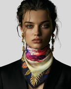 IL GIARDINO DEL TANGO Carré in twill di pura seta