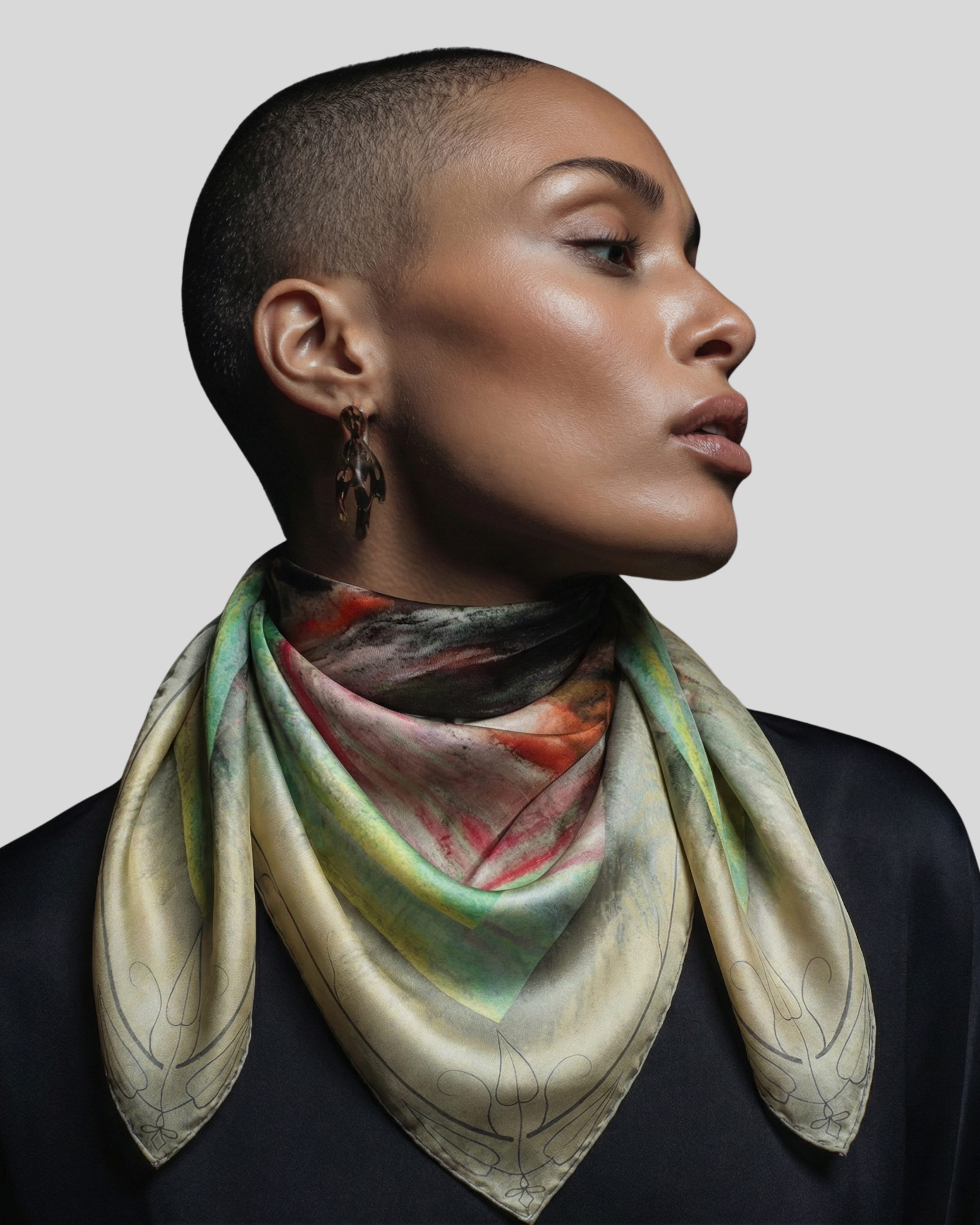 L’ECO DEL CAOS                          Carré in twill di pura seta