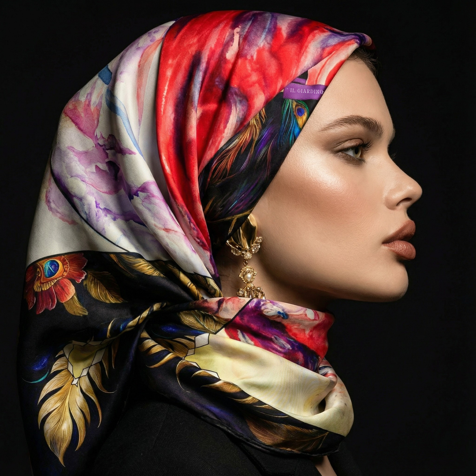 IL GIARDINO DEL TANGO Carré in twill di pura seta