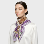 AMICI D’INFANZIA                        Carré in twill di pura seta