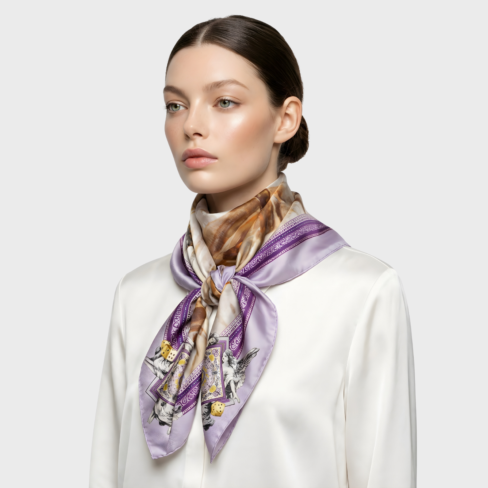 AMICI D’INFANZIA                        Carré in twill di pura seta