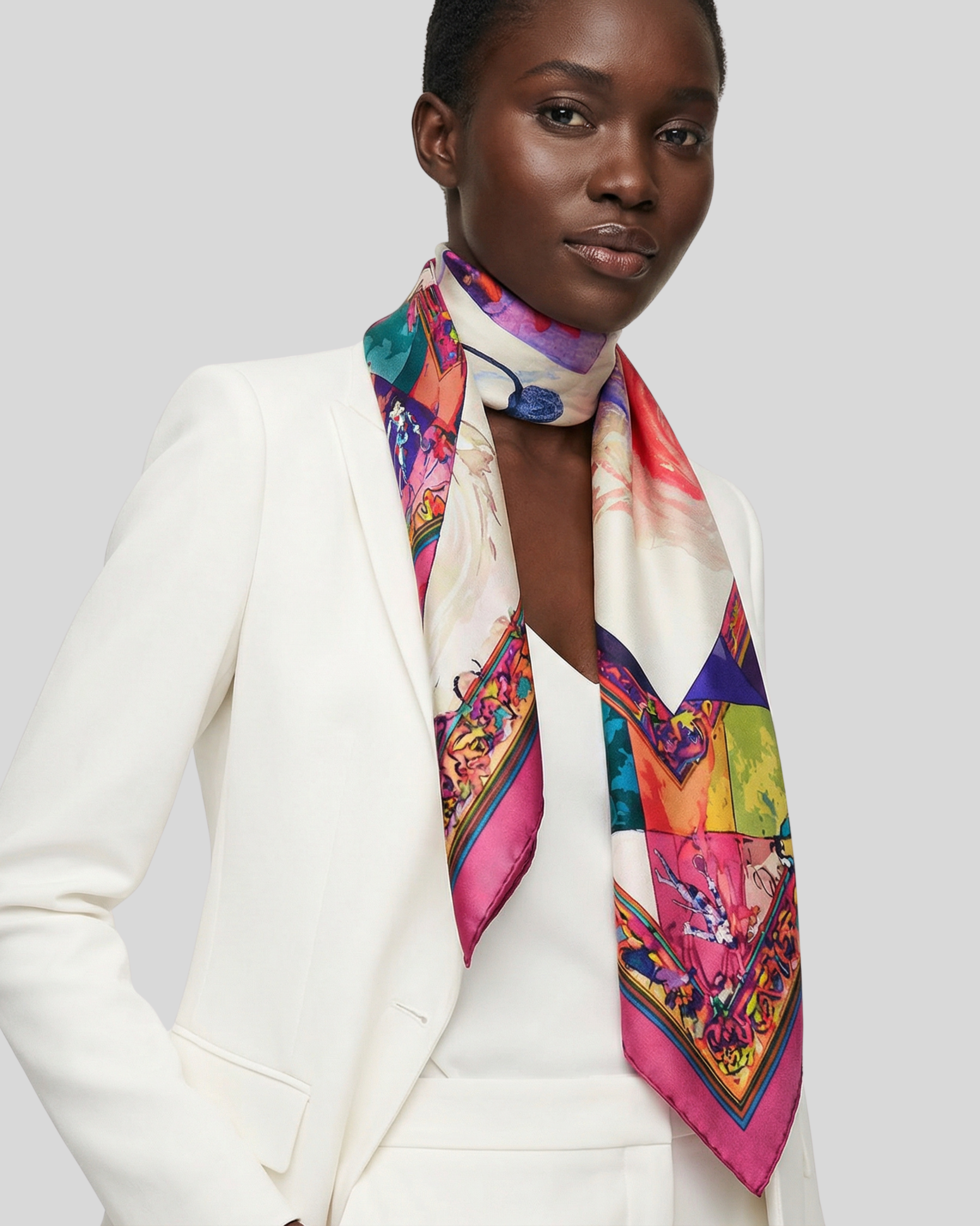 HARLEYCHINO Carré in twill di pura seta