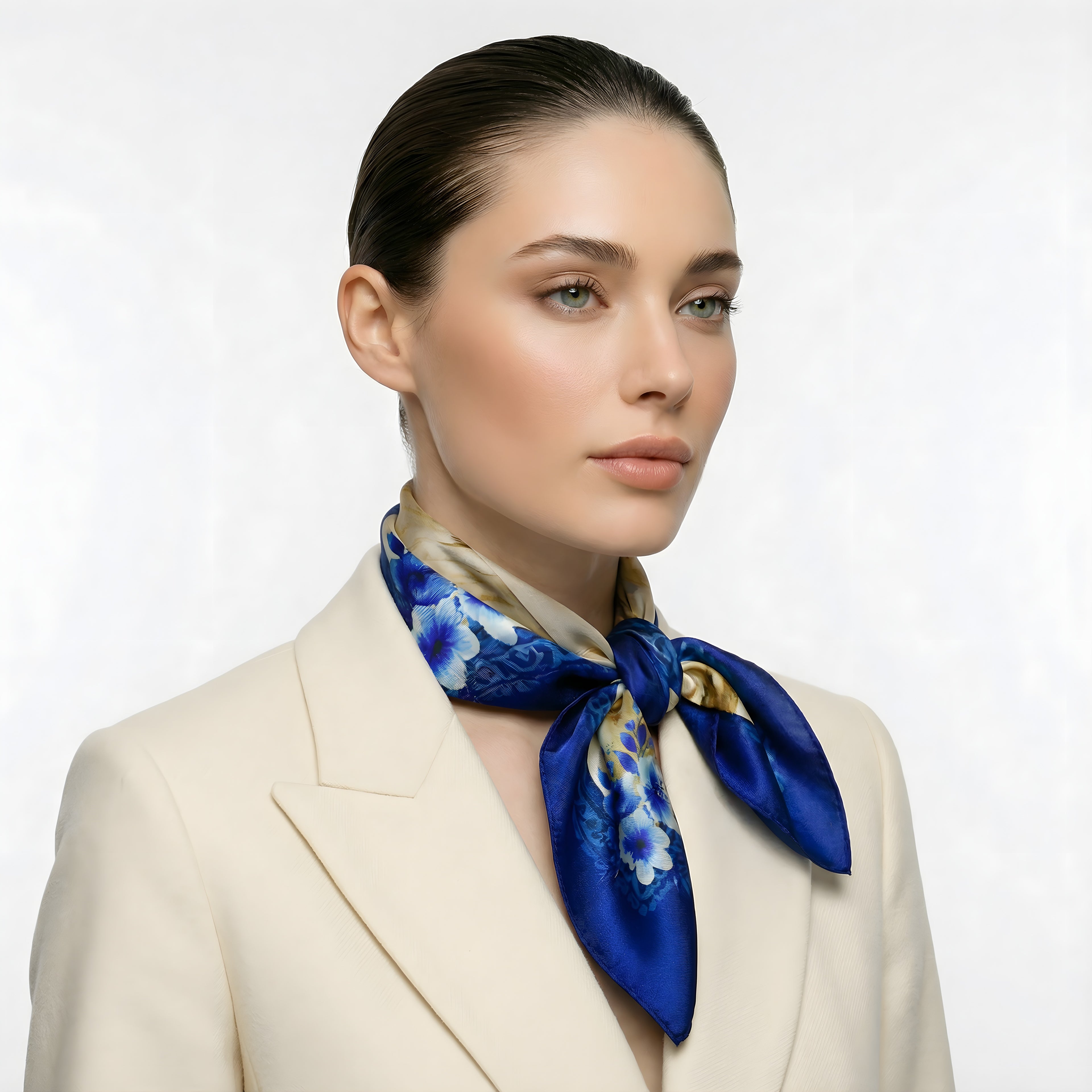 LA LAVANDAIA                            Carré in twill di pura seta