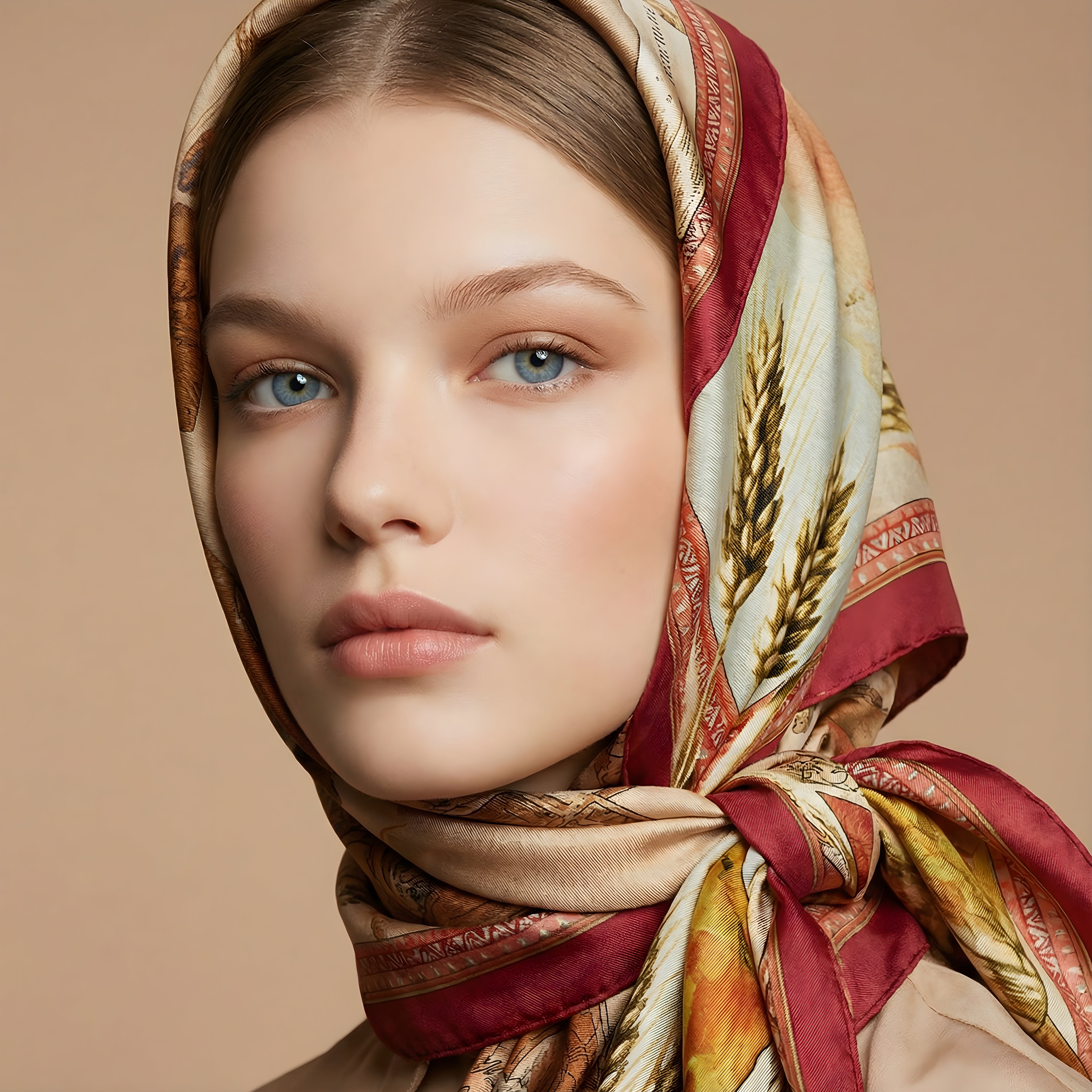 LA CERNITA DEL GRANO            Carré in twill di pura seta