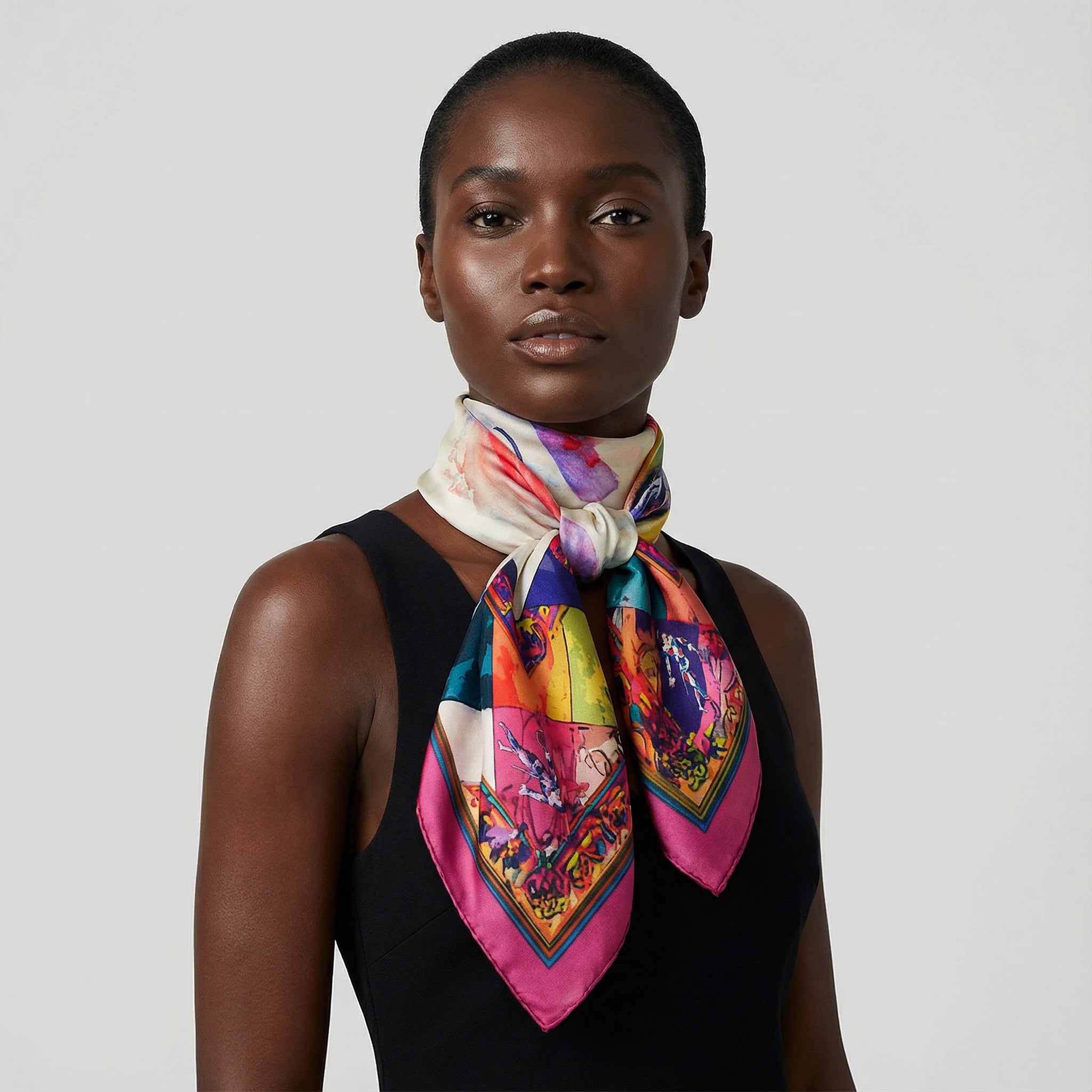 HARLEYCHINO Carré in twill di pura seta