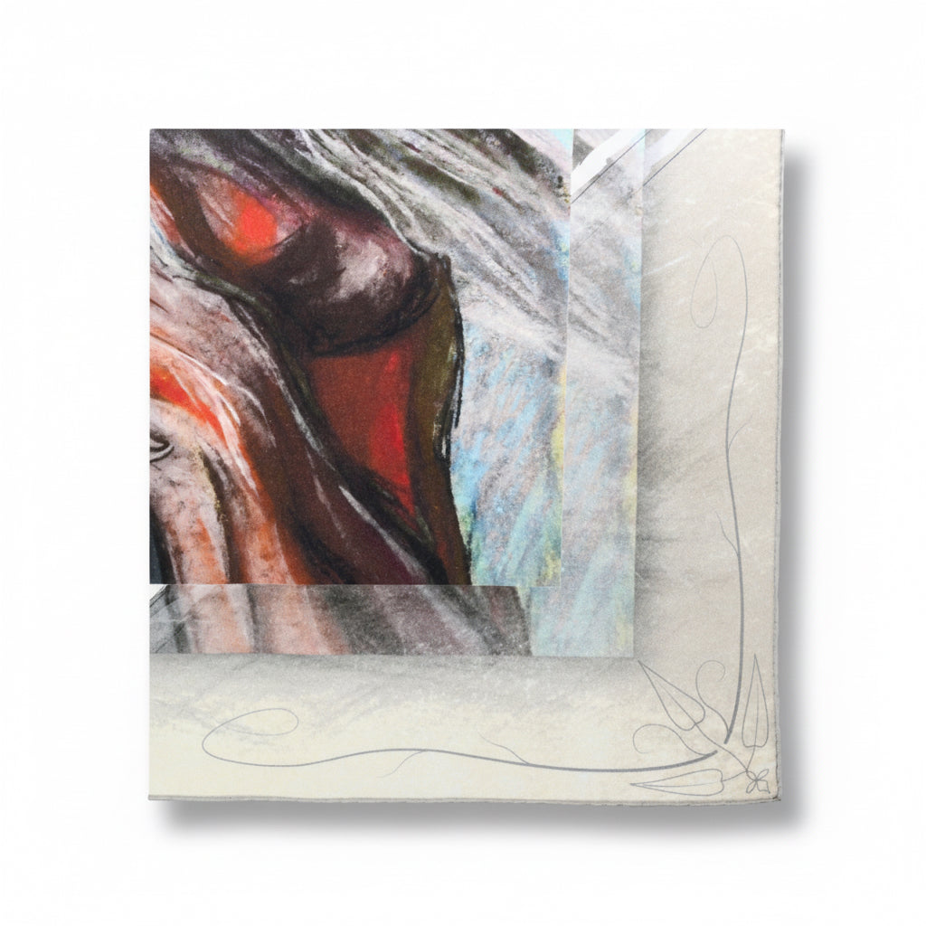 L’ECO DEL CAOS                          Carré in twill di pura seta